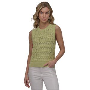 Brand New Women's Sleeveless Lacey Stitch Crew Neck Vest